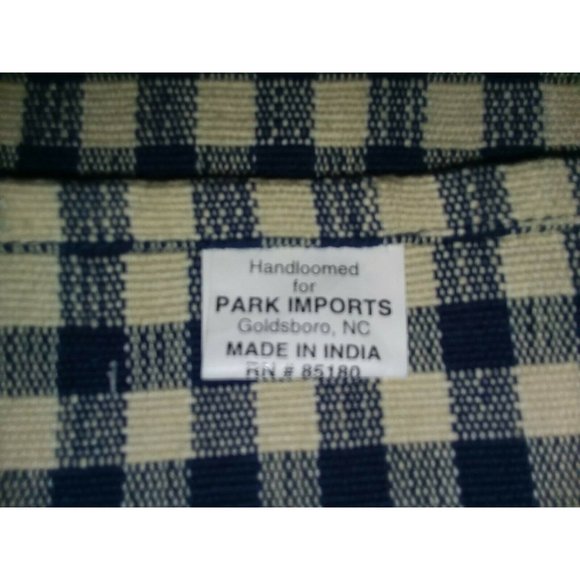 Hand Loomed Park Imports set of 4 place mats blue - Picture 5 of 5